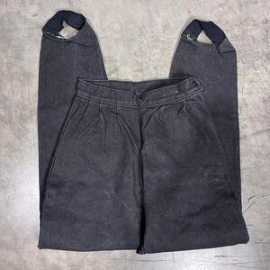 70'S VINTAGE BLACK DENIM RIDING PANTS JEANS‎